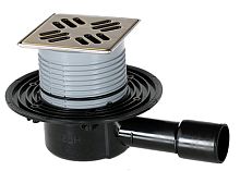 Трап для внутренних помещений HL510NPr-3000.32 с решеткой HL037Pr.32E - Бронза