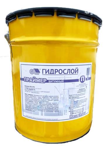 Праймер битумный готовый ГИДРОСЛОЙ ведро 16 кг/20 л, Изофлекс-М