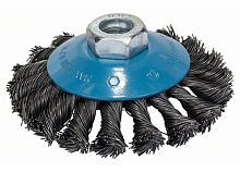 Щетка дисковая для УШМ М14, 0.5x100 мм, крученая стальная проволка, Bosch