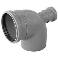 Отвод ПП 110х90* с выходом на 50 фронтальный