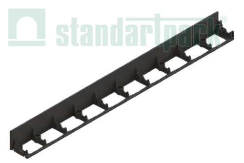 Бордюр ландшафтный пластиковый SP Б-100.08.08-ПП 82488 черный, высота 80 мм,1 м, Стандартпарк