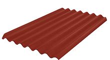 Фиброцементная черепица ТИСМА ПРОФИ красный, 865х1130х5.8 мм