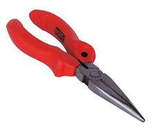 Тонкогубцы прямые с декоративной красной ручкой 160 мм