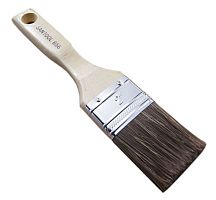 Кисть плоская со смешанной щетиной и деревянной ручкой 2"