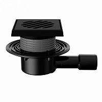 T 510.0 POsG Трап горизонтальный регулируемый серии 510 с чугунной решеткой с чугунным подрамником, без запахозапирающего устройства, без фланца