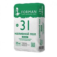 Наливной пол самовыравнивающийся толстослойный Форман 31 - 25 кг, мешок
