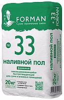 Наливной пол самовыравнивающийся финишный влагостойкий Форман 33 - 20 кг, мешок