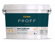 Краска на акриловой основе LITOX PROFF INOVA ФАСАД, Литокс, 3 кг