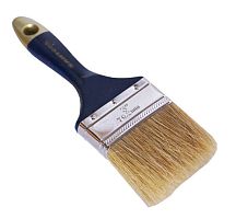 Кисть плоская с натуральной щетиной и деревянной ручкой 3", серия ЭКСПЕРТ