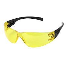 Очки защитные открытого типа прозрачно-желтые, черные дужки, ИСТОК