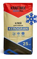 Плиточный клей для наружных работ Kerogran зимний, 25 кг, Крафтмикс