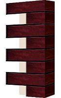 Левый откос фасадной термопанели Аляска Burgund rustik, 60 мм