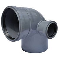 Отвод ПП 110х90* с выходом на 50 право