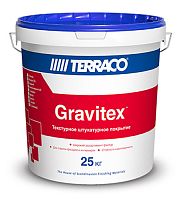 Декоративная штукатурка Terraco GRAVITEX SAHARA на акриловой основе с зернистой текстурой типа «шуба» с эффектом песка 2,5 мм, 25 кг ведро