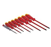 Набор отверток диэлектрических CrV 1000 V (7 предметов + 1 индикатор)