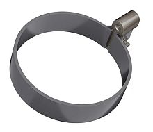 Хомут трубы универсальный графитово-серый, 140 мм