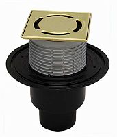 Трап для внутренних помещений HL310NPr-3000.3 с решеткой HL037Pr.3E - Латунь