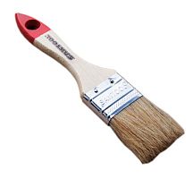 Кисть плоская с натуральной щетиной и деревянной ручкой 1,5"