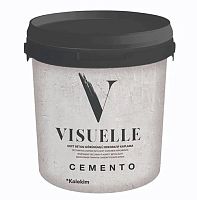 Декоративная штукатурка с эффектом бетона VISUELLE Cemento Белая 15 кг, Kalekim