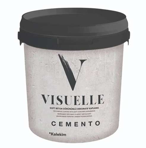 Декоративная штукатурка с эффектом бетона VISUELLE Cemento Белая 15 кг, Kalekim