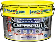 Водостойкая алюминиевая эмаль по металлу Сереброл 10 кг