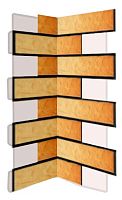 Внутренний угловой элемент фасадной термопанели Аляска Gobi rustik, 60 мм