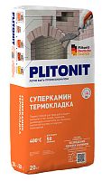 Термостойкий раствор для кладки внешних стен печей PLITONIT СуперКамин ТермоКладка, 20 кг