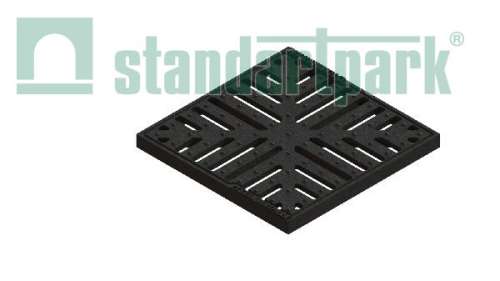 Решетка чугунная снежинка к дождеприемнику 300x300 Basic РВ-28.28 кл. A15, 3334, Стандартпарк