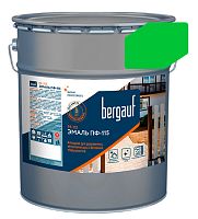 ПФ-115, 25 кг, Алкидная эмаль для дерева, металла и бетона Ярко-зеленая, Bergauf