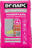 Штукатурка цементная серая УНИВЕРСАЛЬ БОЛАРС, 25 кг, мешок