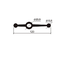 Профильное уплотнение АКВАСТОП тип СВГ-120 "стена в грунте" (резина)