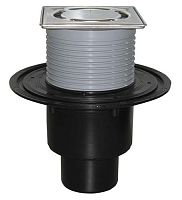 Трап HL310N.2-3000 с решеткой в подрамнике DN50/75/110, с незамерзающим затвором, элементом “Klik-Klak”