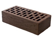 Облицовочный кирпич одинарный, М-150,120x250x65, коричневый, Braer