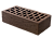 Облицовочный кирпич одинарный, М-150,120x250x65, коричневый, Braer