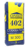 CONSOLIT 402 безусадочная гидроизоляционная стяжка пола М300, КОНСОЛИТ, мешок 25 кг