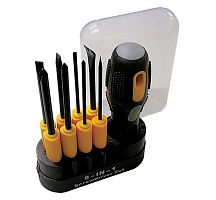 Набор отверток CrV намагниченных с пластиковым креплением (8 предметов)