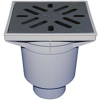 HL606/1 Трап ПП PERFEKT с верт. выпуском, решёткой из чугуна с клапаном DN110