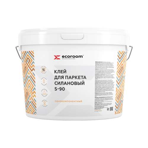 Ecoroom S-90, 7 кг, Клей силановый для паркета, ведро
