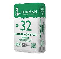 Наливной пол самовыравнивающийся быстротвердеющий финишный Форман 32, мешок 25 кг