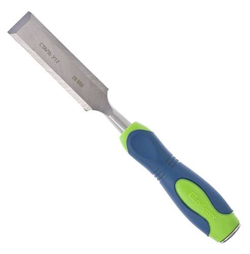 Долото-стамеска плоское с обрезиненной ручкой 28 мм, Сибртех