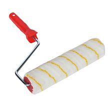 Валик полиакриловый TERMOFUSION белый с желтой нитью с ручкой 250 мм D 48 мм, d 8 мм, ворс 12 мм