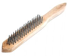 Щетка 4-рядная металлическая деревянная ручка