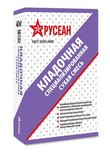 Кладочная сухая смесь специализированная, Русеан, 40 кг