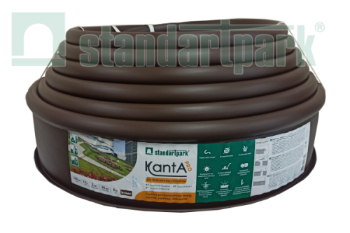 Садовый бордюр KANTA PRO Б-1000.15.03-ПП 82544-К, коричневый, 10 м, Стандартпарк