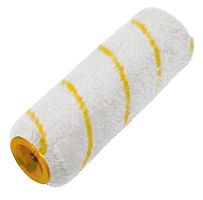 Ролик полиакрил белый  с желтой полосой 250 мм, ворс 11 мм