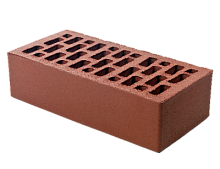 Облицовочный кирпич одинарный, М-150,120x250x65, бордовый, Braer