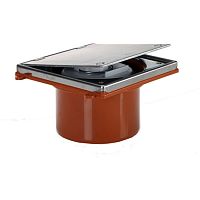 HL98SML Лючок прочистка/ревизия с герметичной пробкой из ПП с крышкой из нержавеющей стали для стальных и чугунных безраструбных труб SML DN100