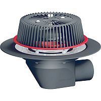 HL64 SAFE/1 воронка для аварийного водостока, с горизонтальным выпуском и фланцем DN110.