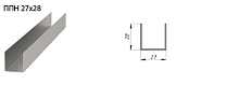 Профиль для гипсокартона потолочный (ППН) 28/27/0,45 - 3 м