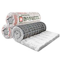 Мат прошивной теплоизоляционный Baswool, МП(Ф)-100, 2000х1200х40 мм, с обкладкой из алюминиевой фольги, армированной стеклосеткой 1 шт (2,4 м2, 0,096 м3)